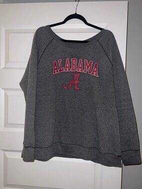 Alabama Crewneck Sweatshirt — Gray with Red Logo
